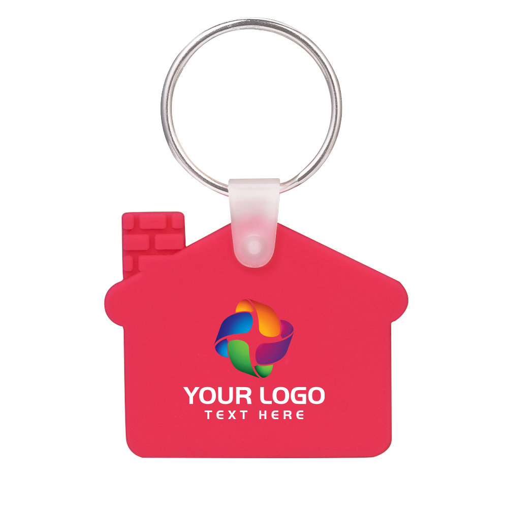 Custom House Shaped Silicone Keychain 10