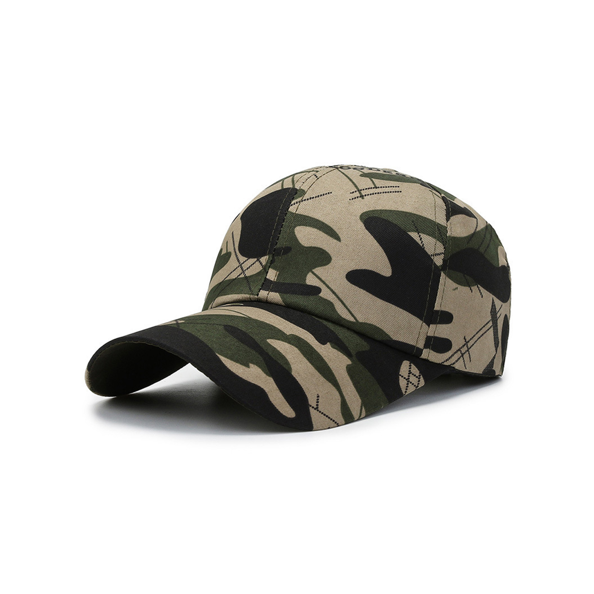 Camouflage Cotton Baseball Cap Adjustable Strap 2