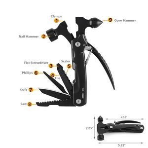 Heavy Duty Emergency Hammer With Essential Tools 5