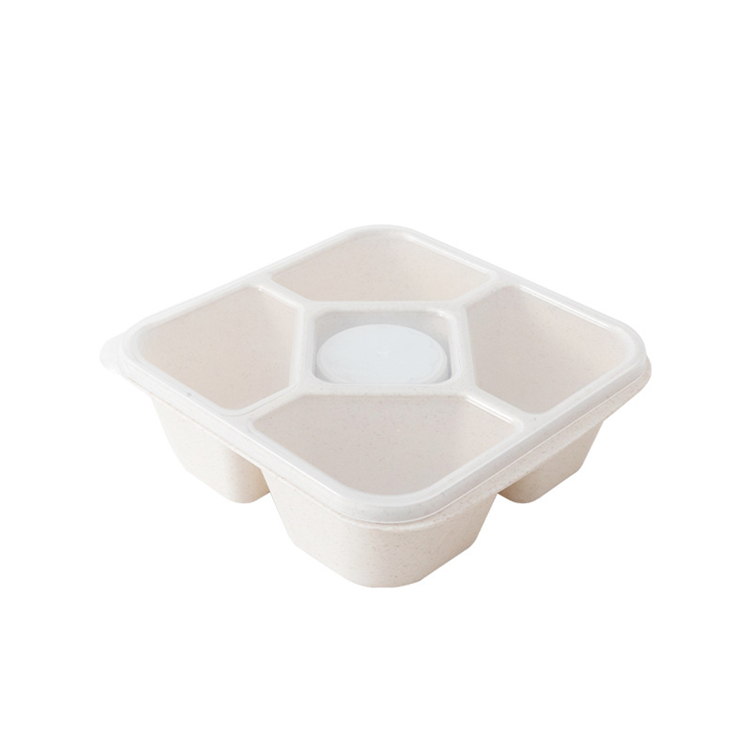 Wheat Straw BPA-Free 5 Compartments Bento Snack Boxes 3