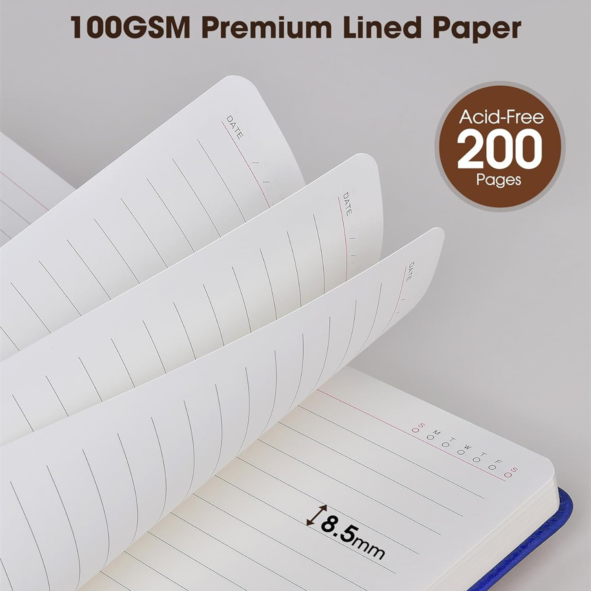 A5 Lined Leather Journal Notebook 2