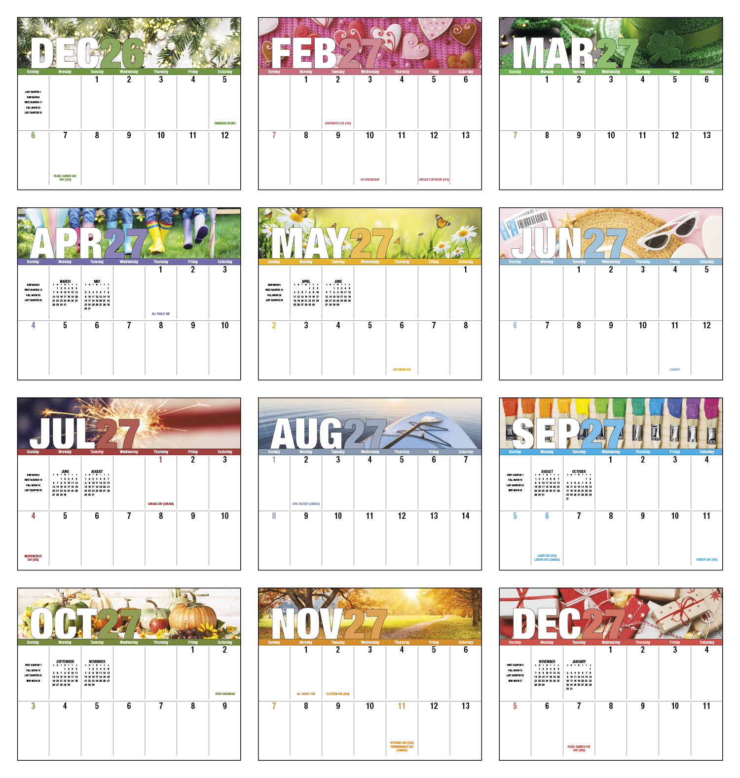 Good Value™ Seasonal Expressions Big Block - Stapled Calendar 39
