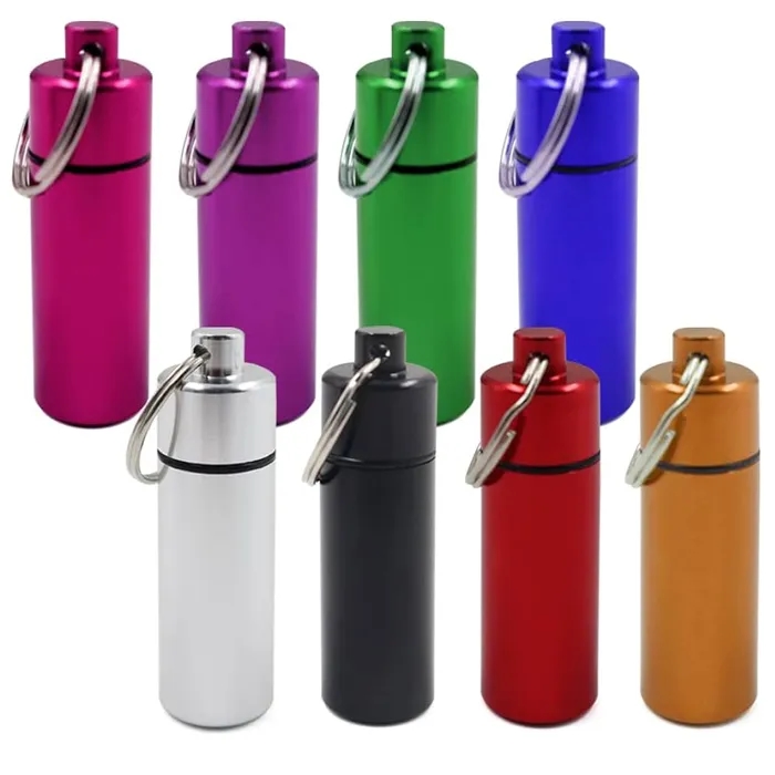 Aluminum Pill Case Keychain 1