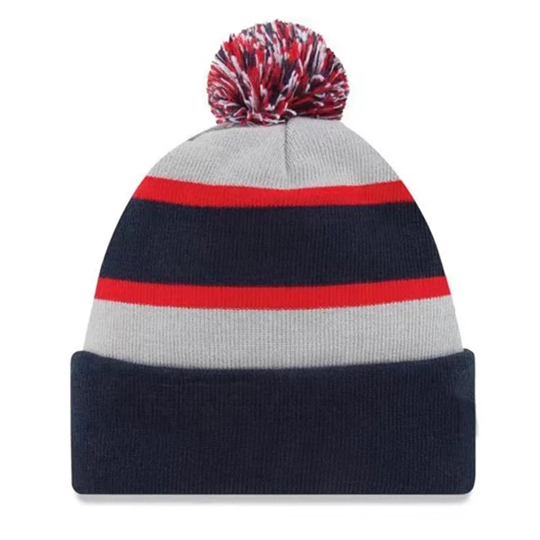 Jacquard Knitted Beanie Hat With Pom 3