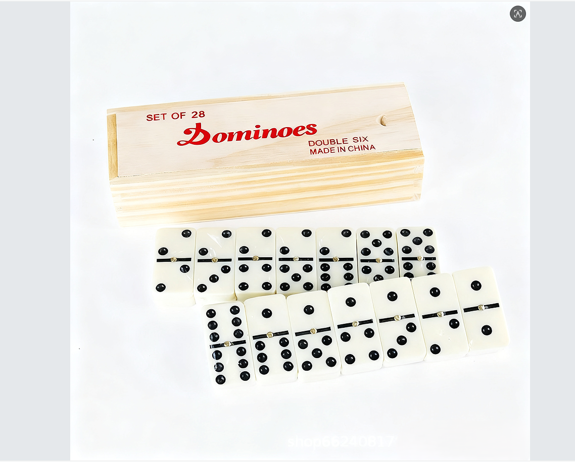 Custom 28pcs Double 6Wooden Dominoes Sets 1