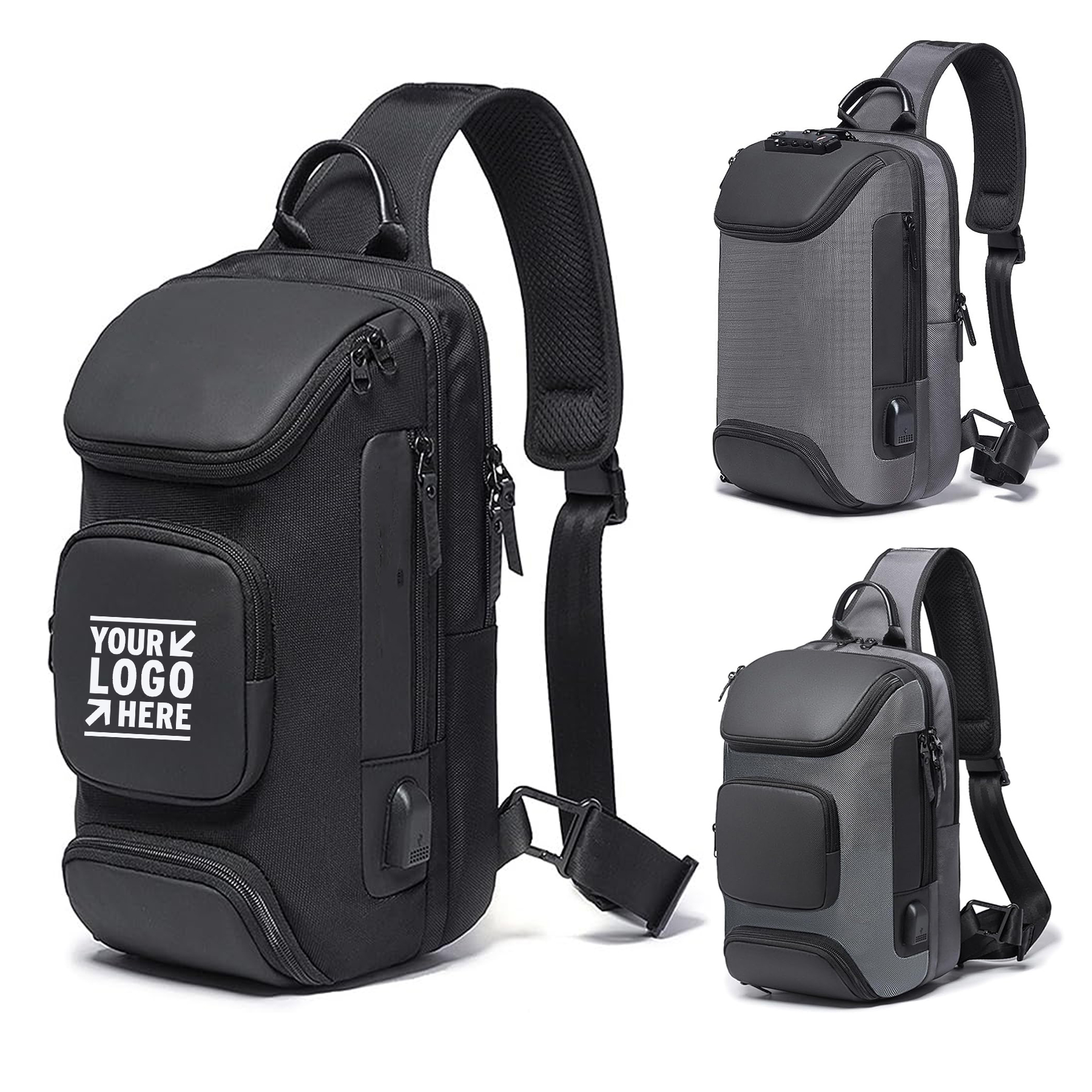Men Sling Bag Crossbody Backpack Shoulder Casual Daypack Rucksack