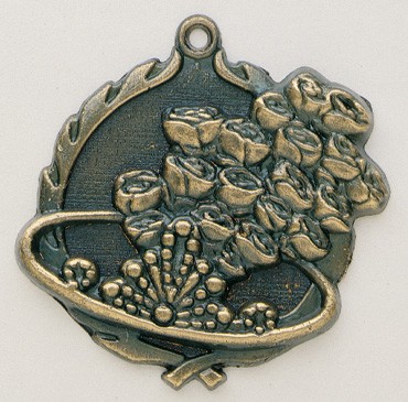 Beauty Queen Wreath Medal, 1 3/4" 2