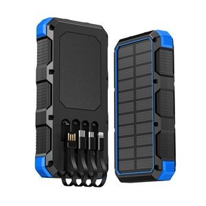 Multi Output 36800mAh Wireless Solar Power Bank With Flashlight 9