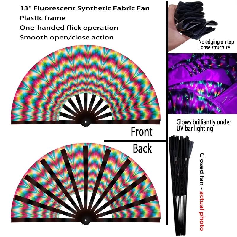 Satin Folding Dance Hand Fan 2