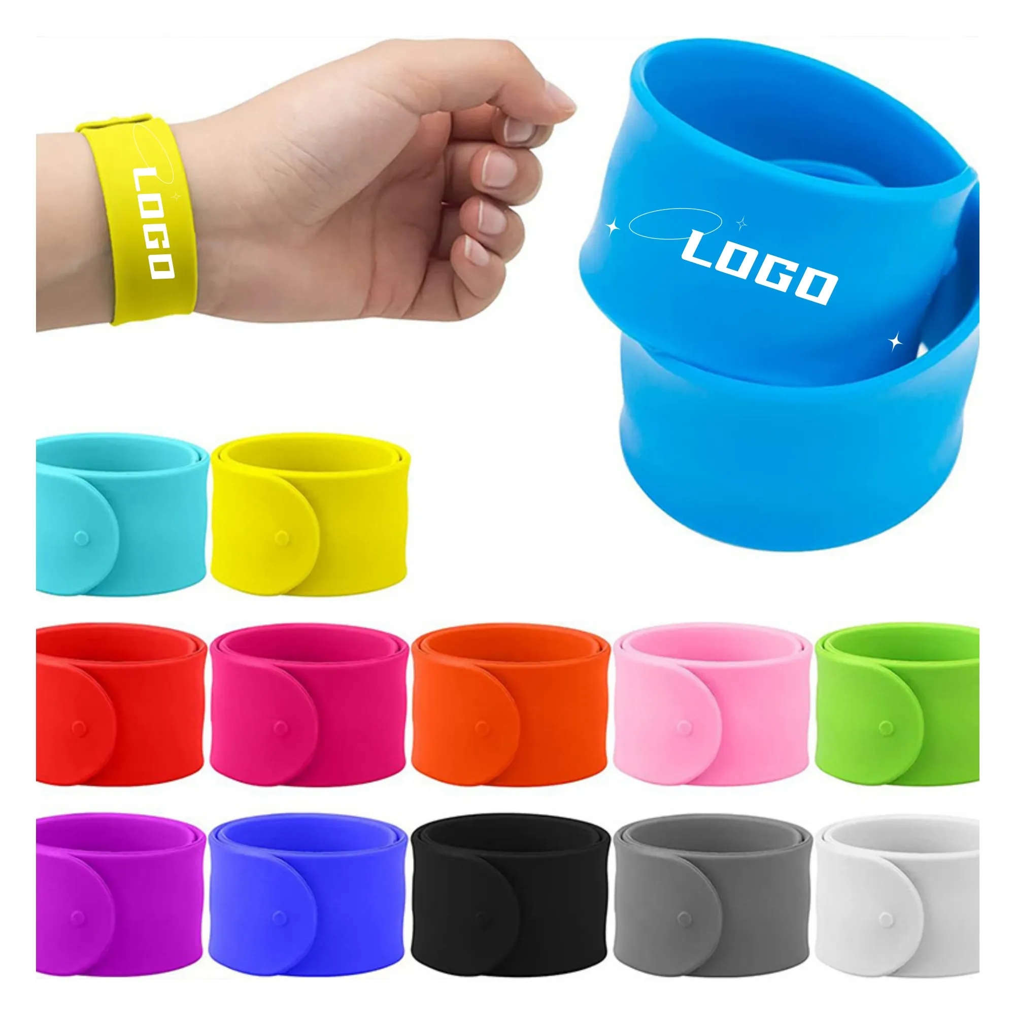 Custom Silicone Slap Bracelet 12 Colors 2