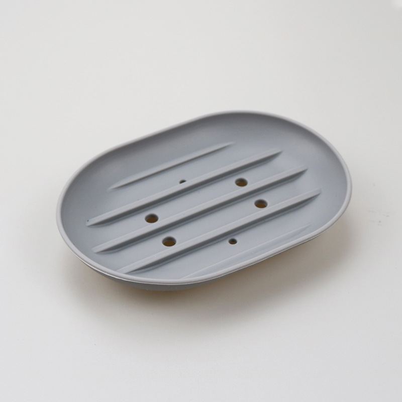 Oval Solid Color SiliconeSoap Dish 9