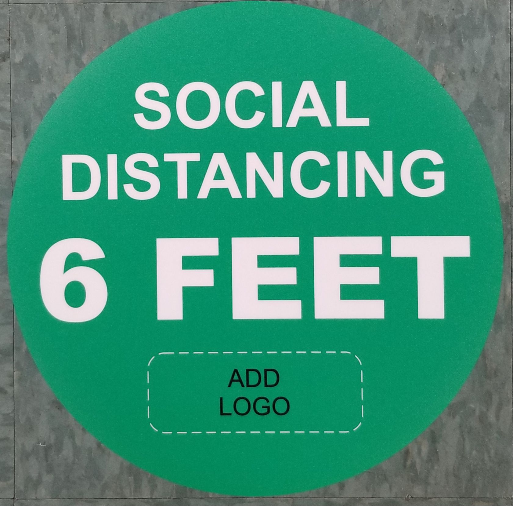 23" -6 Feet Apart Floor Decal 1