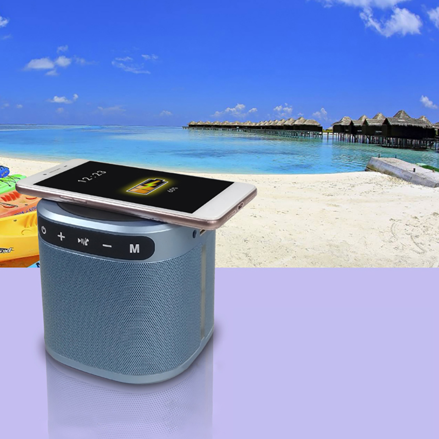 EchoPower RockStar Desktop Bluetooth 5.0 Speaker – FM Radio, Wireless Charger & 2200mAh Power 10