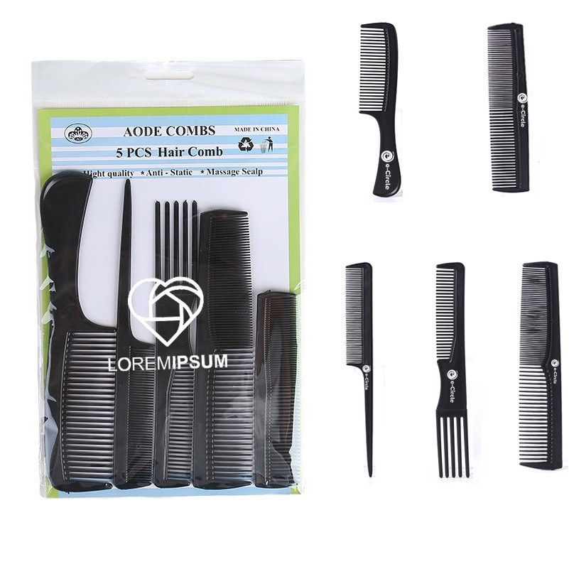 5 Pieces Hair Cutting Comb 2