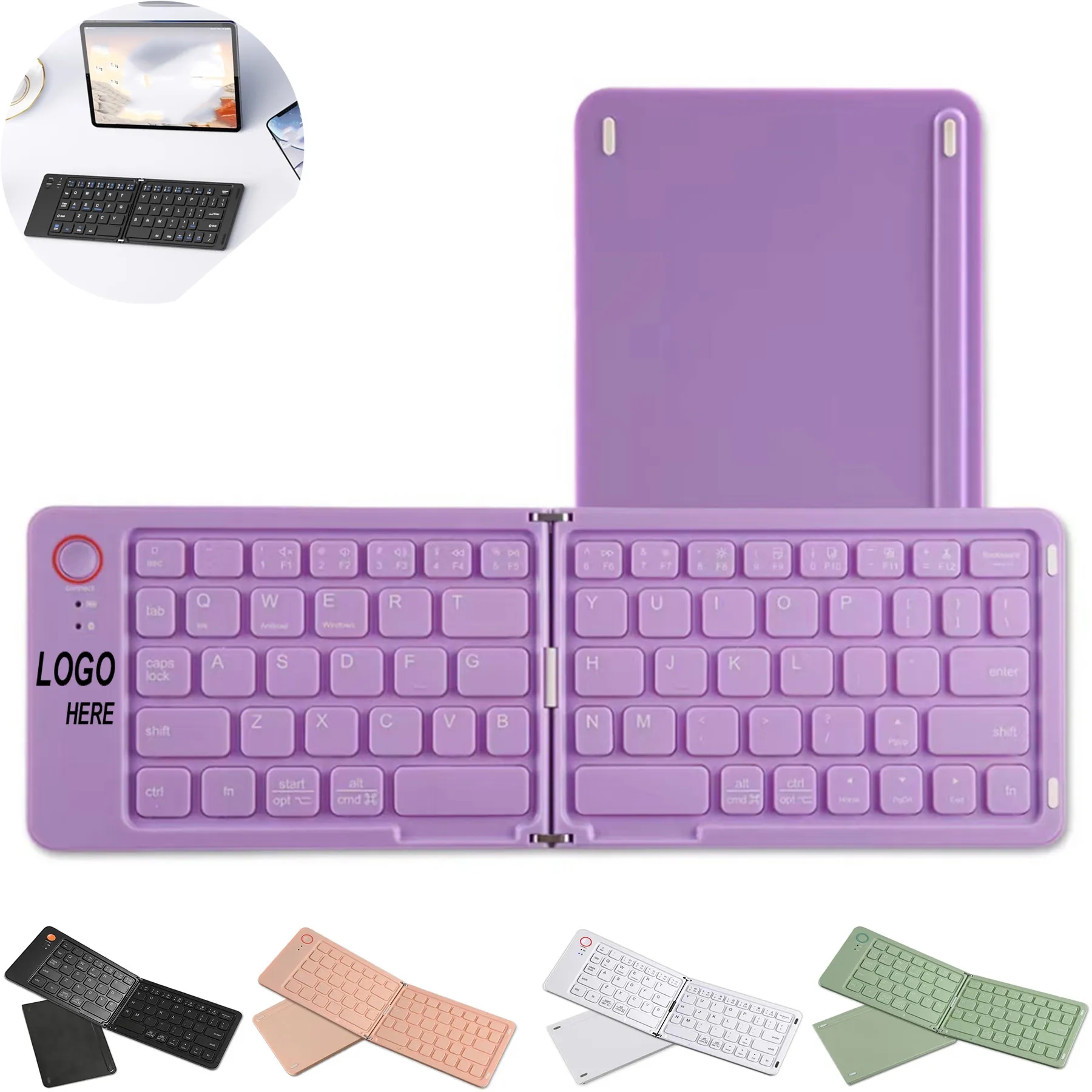 Multi-System Universal Wireless Bluetooth Folding Keyboard 7