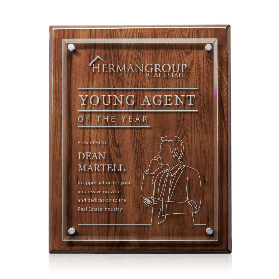 Caledon Plaque - Walnut/Silver 17