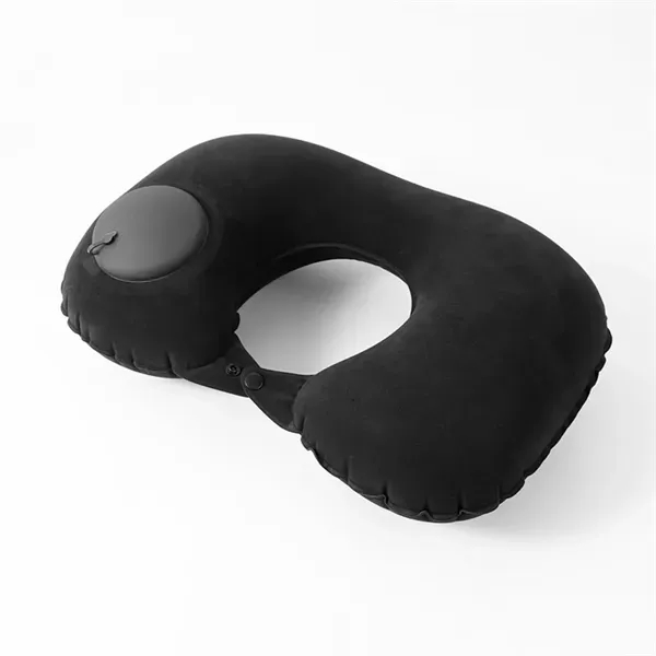 Inflatable U-Shaped Travel Neck Pillow - Easy Press Design 2