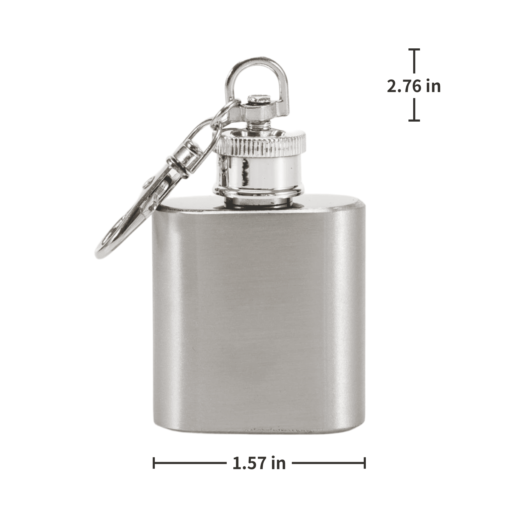 1 Ounce Durable Steel Pocket Hip Flask 2