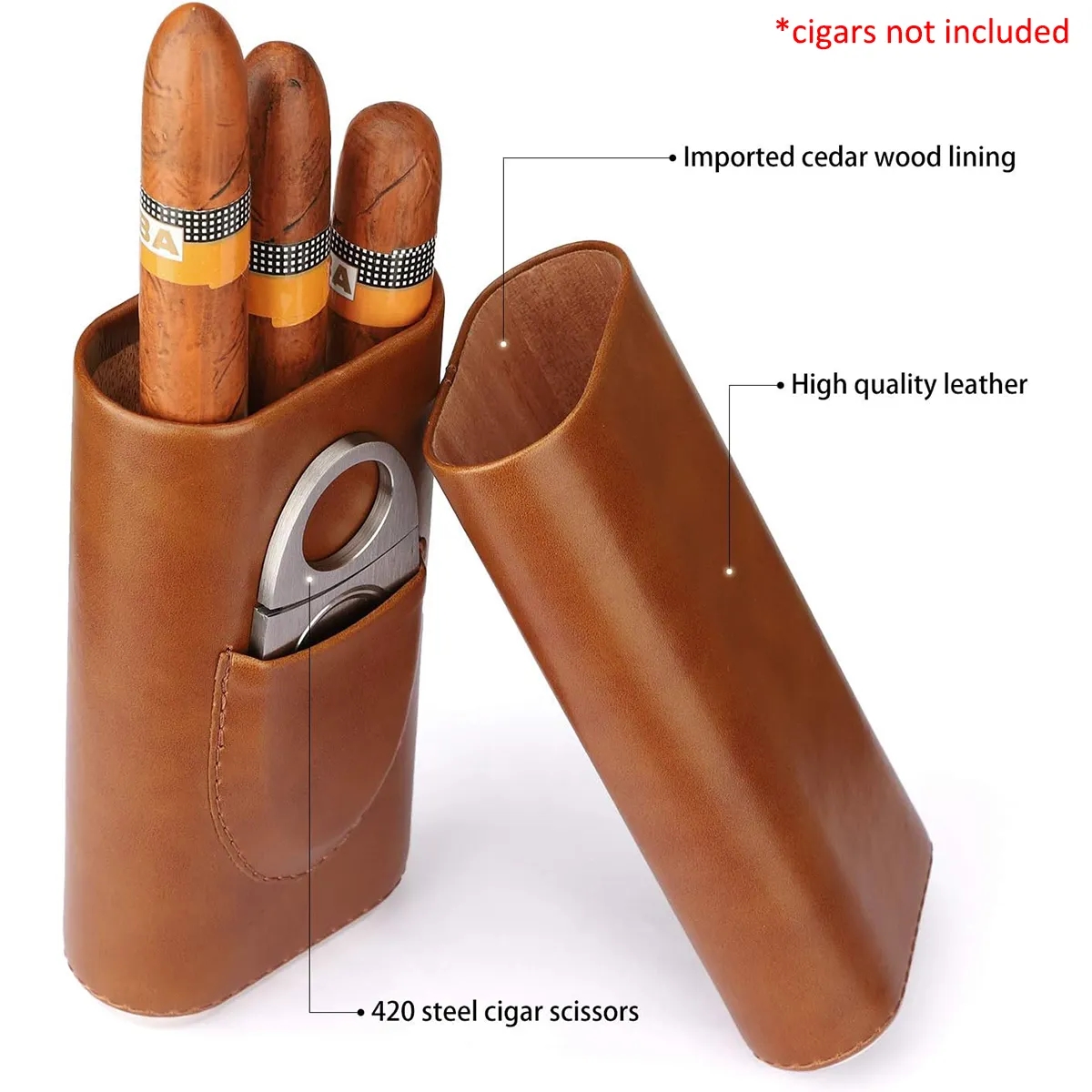 Humidor For Cuban With Cigars Cutter 2