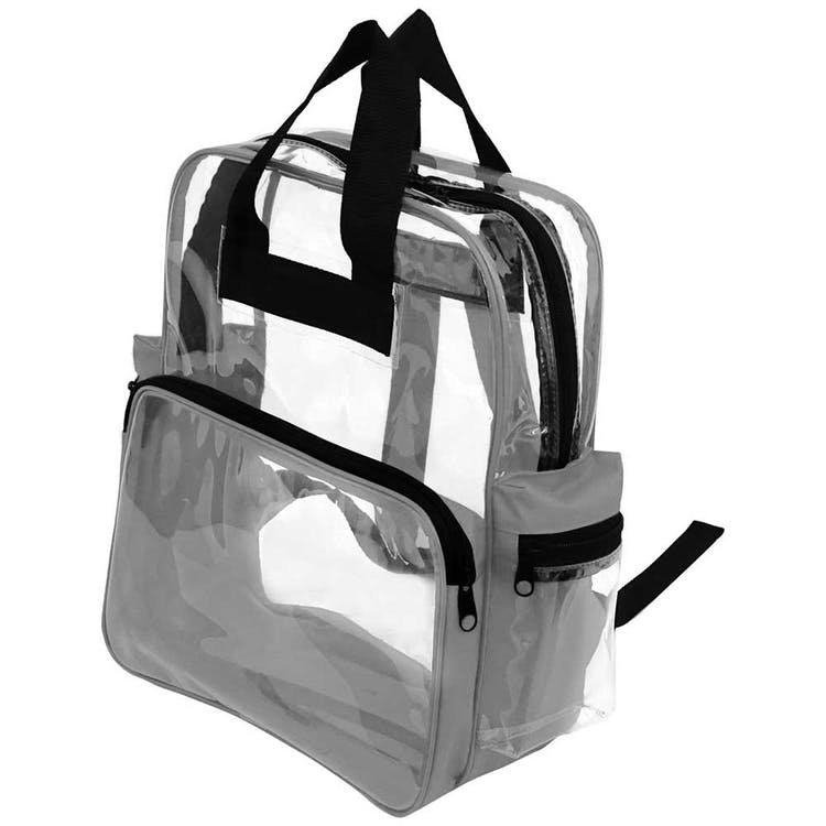 15" Clear Backpacks - Gray Trim 2