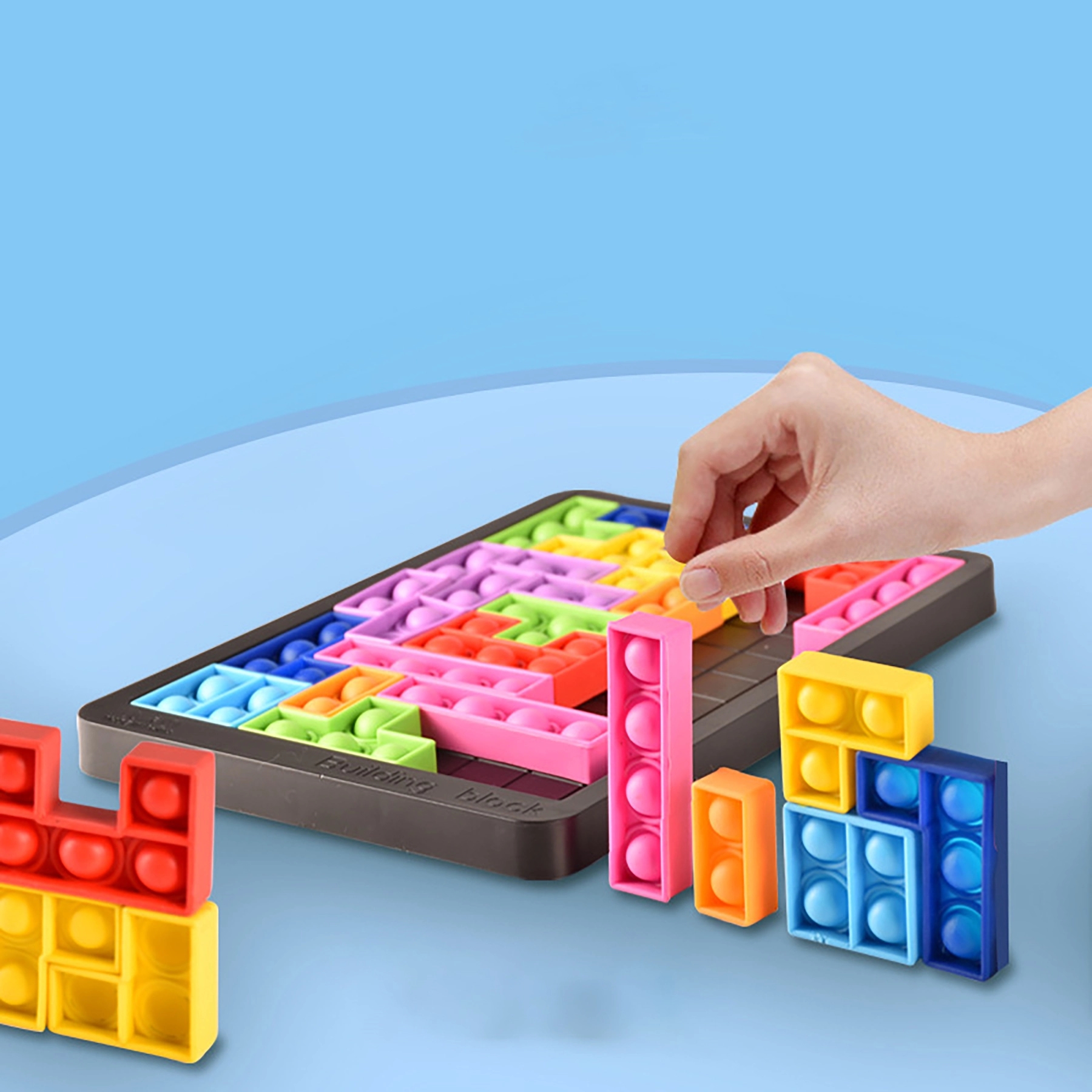 Fidget Toy Tetris Push Pop Bubble Sensory Board 4
