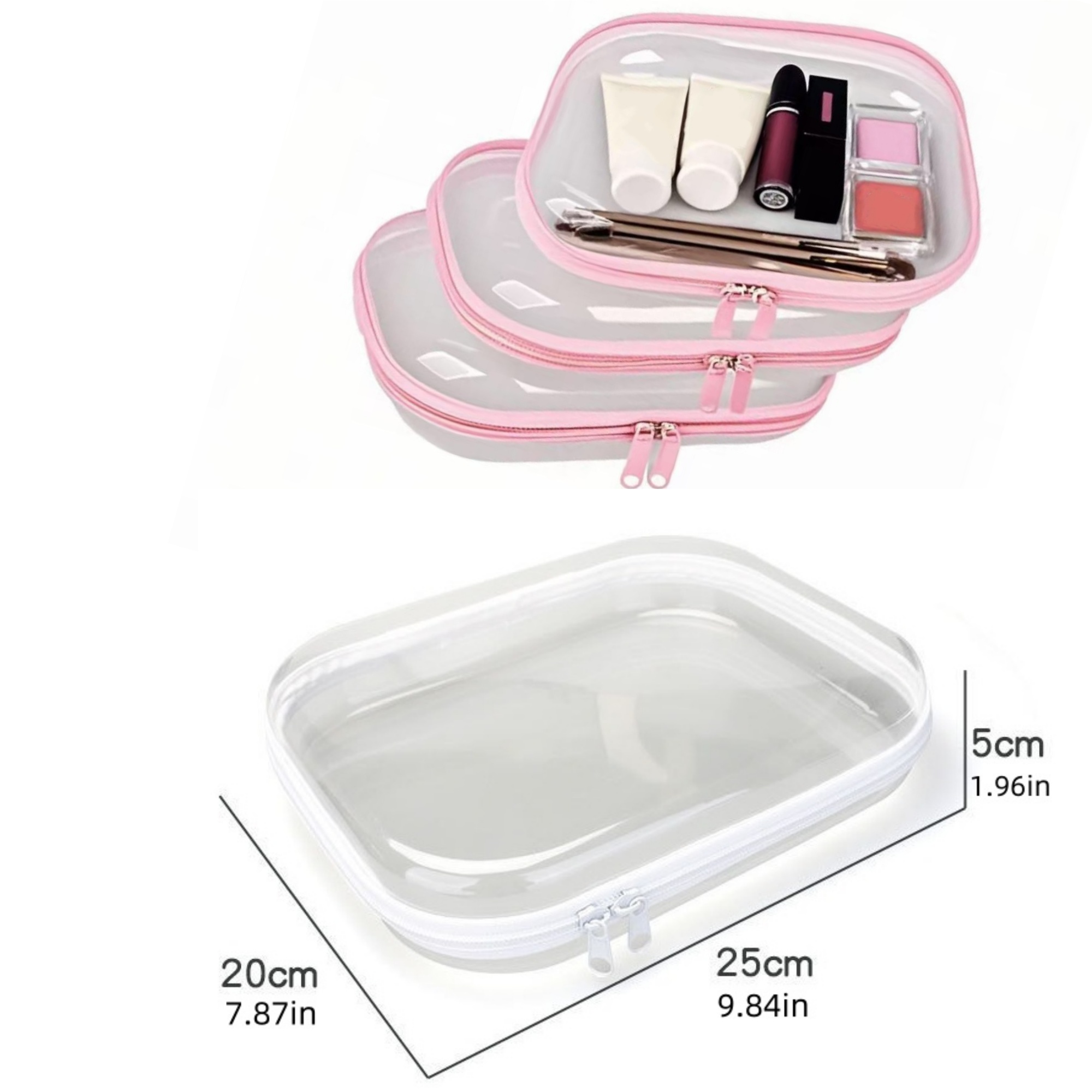Customized transparent waterproof makeup bag 2