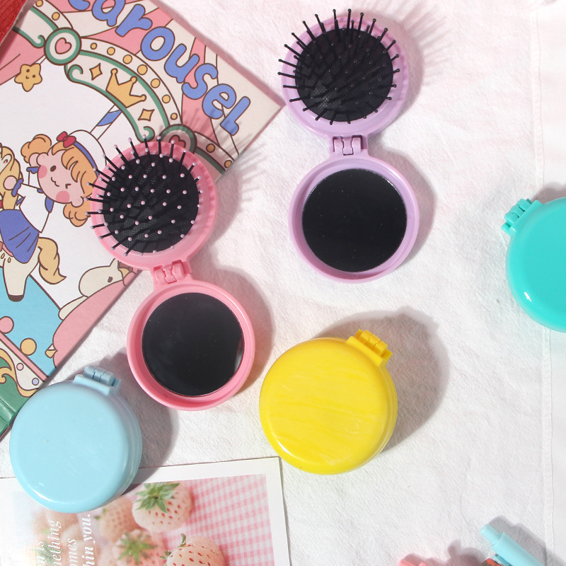 Portable Folding Mirror Comb 3
