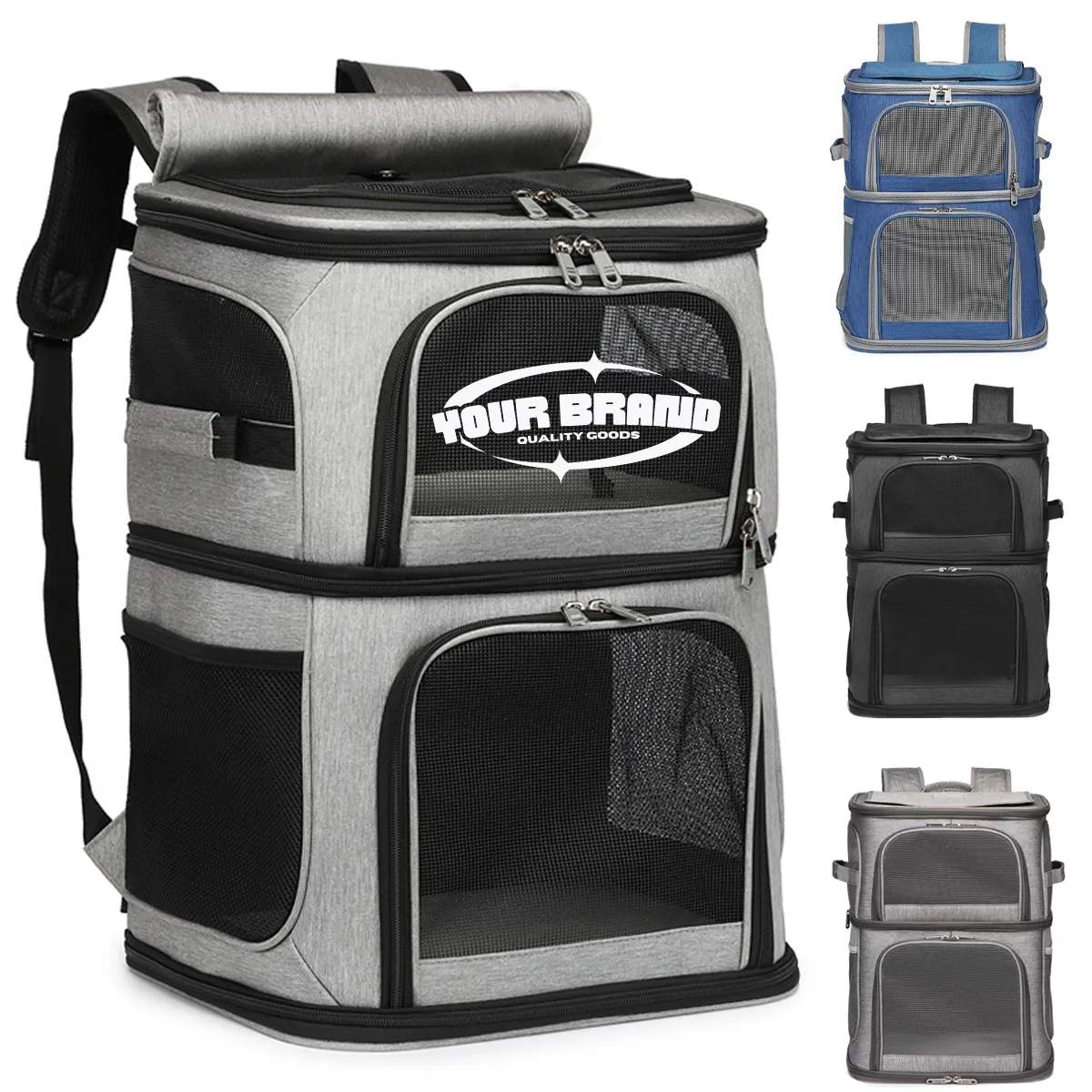 Outdoor Ventilated Double-Compartment Pet Carrier Backpack 5