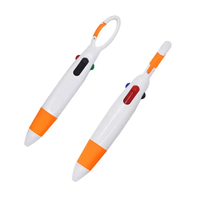 4-Color Pen With Carabiners Clip 4