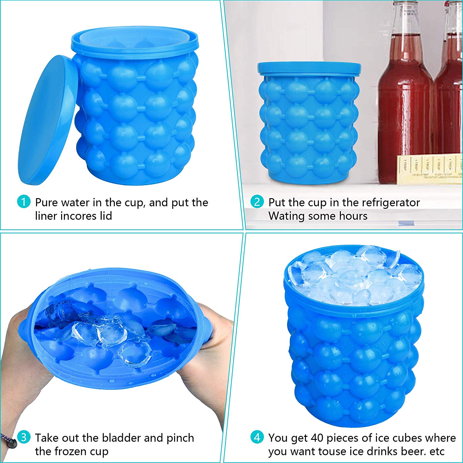 Portable Silicon Ice Cube Maker 4
