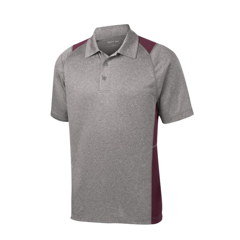 Sport-Tek Heather Colorblock Contender Polo. 10