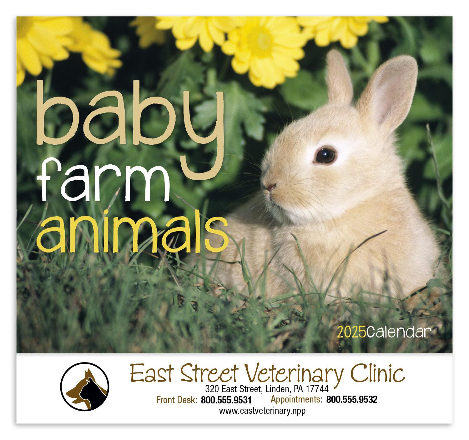 Good Value™ Baby Farm Animals - Stapled Calendar 5