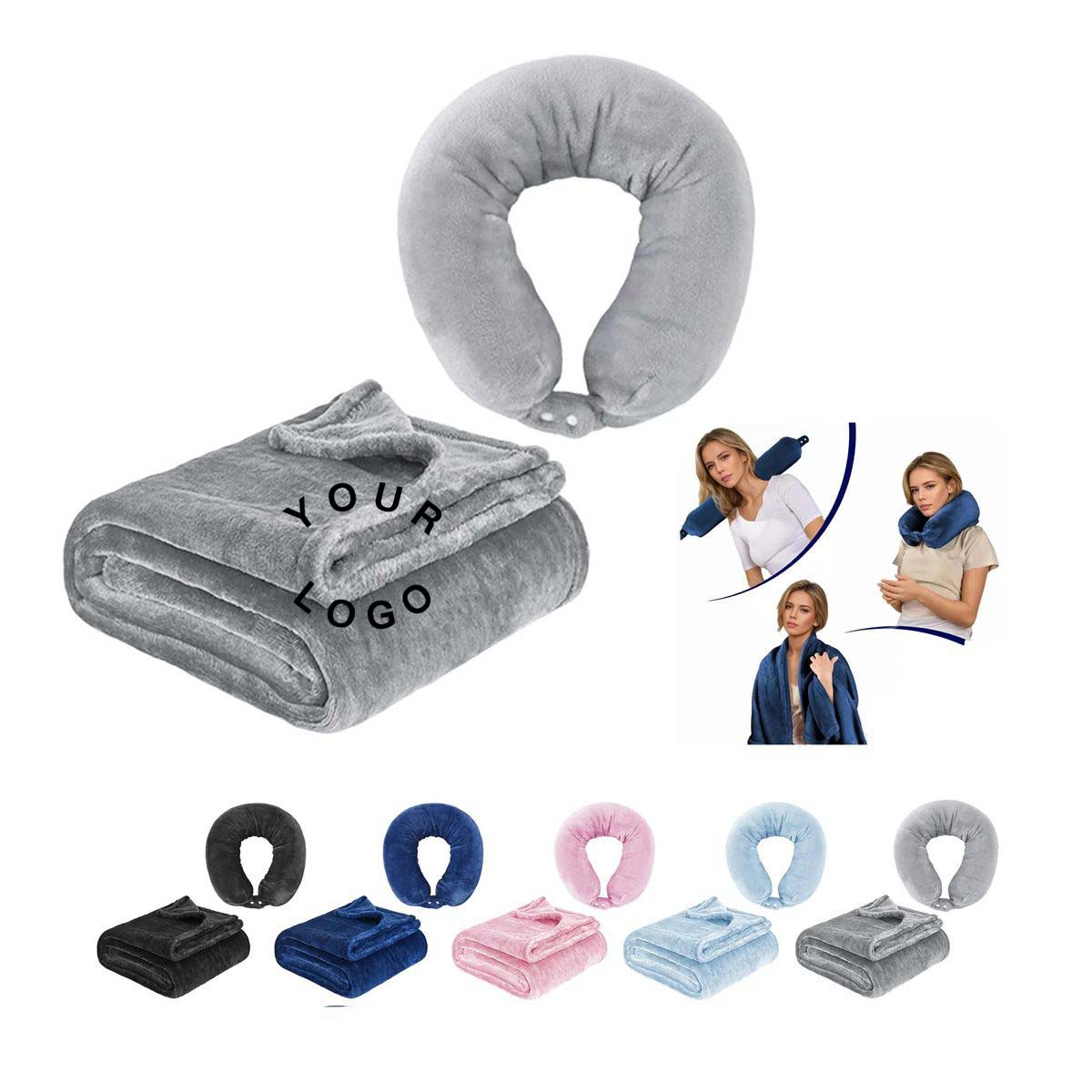 Portable Travel Blanket with Neck Pillow Design 2