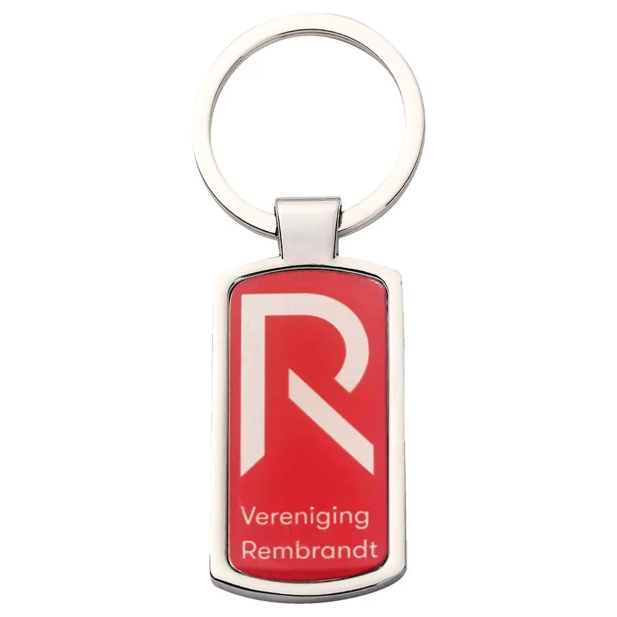 Straight Rectangle Metal Keychain 3
