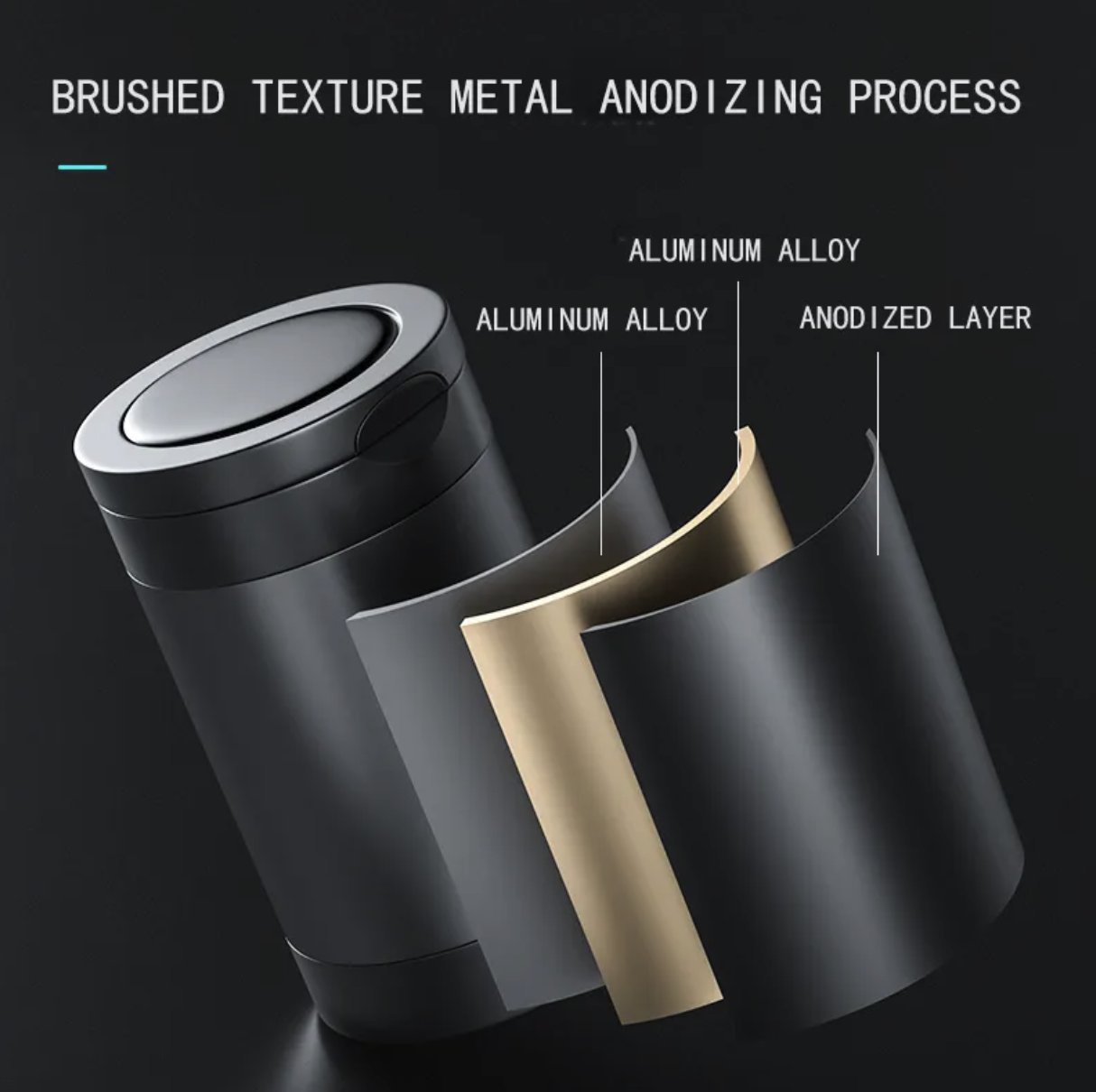 Portable Car Ashtray With Led Blue Light Lid 3