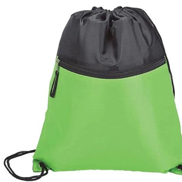 Front Zipper Pocket Drawstring Sportpack 10