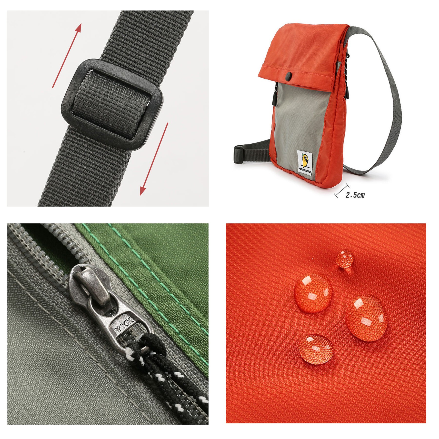 Flip Slim Travel Outdoor Sports Fashion Youth Crossbody Bag 2