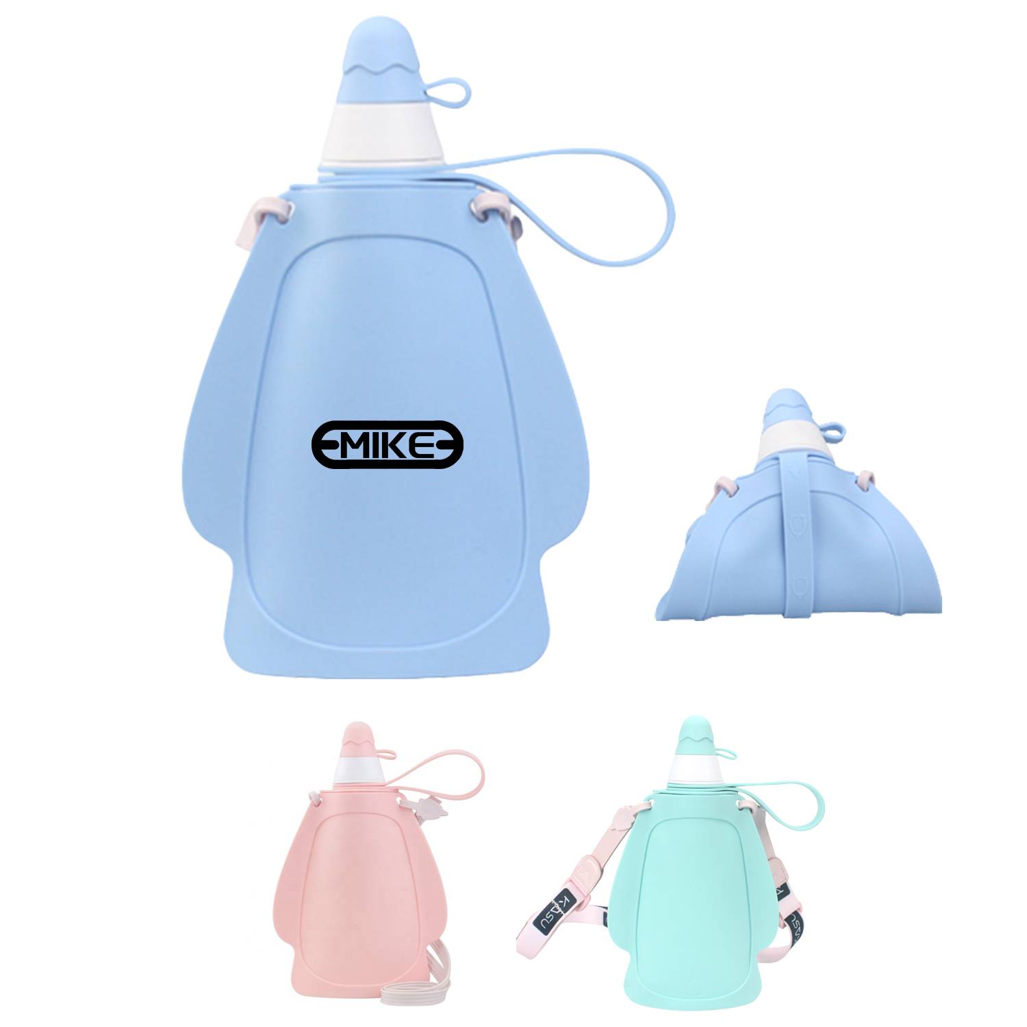 10-13.5Oz Silicone Flat Folding Bottle