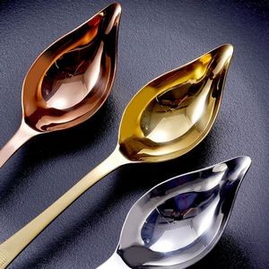 Precision Stainless Steel Drizzle Saucier Spoon With Tapered Design And Spout 1