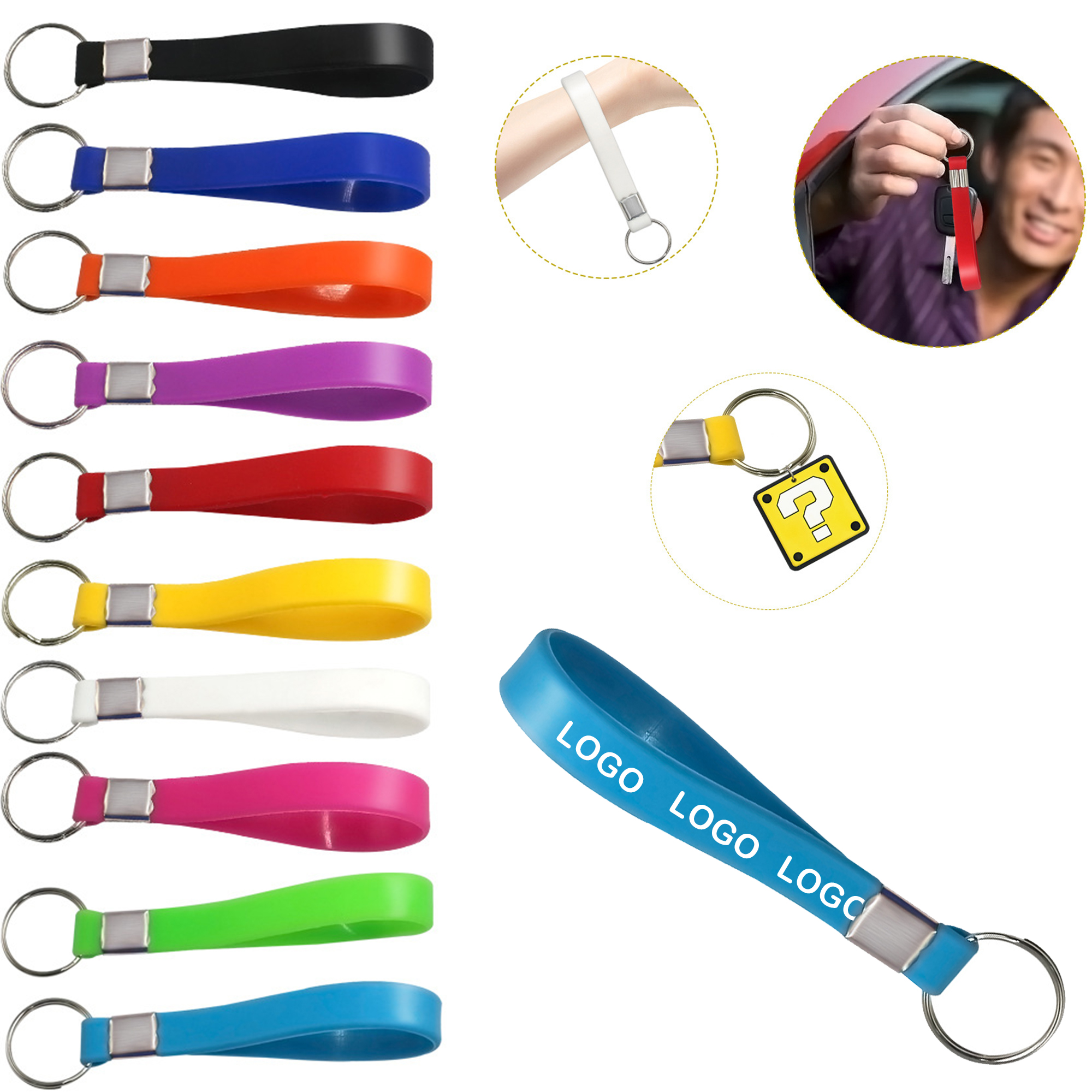 Silicone Wristband Key Chain 5