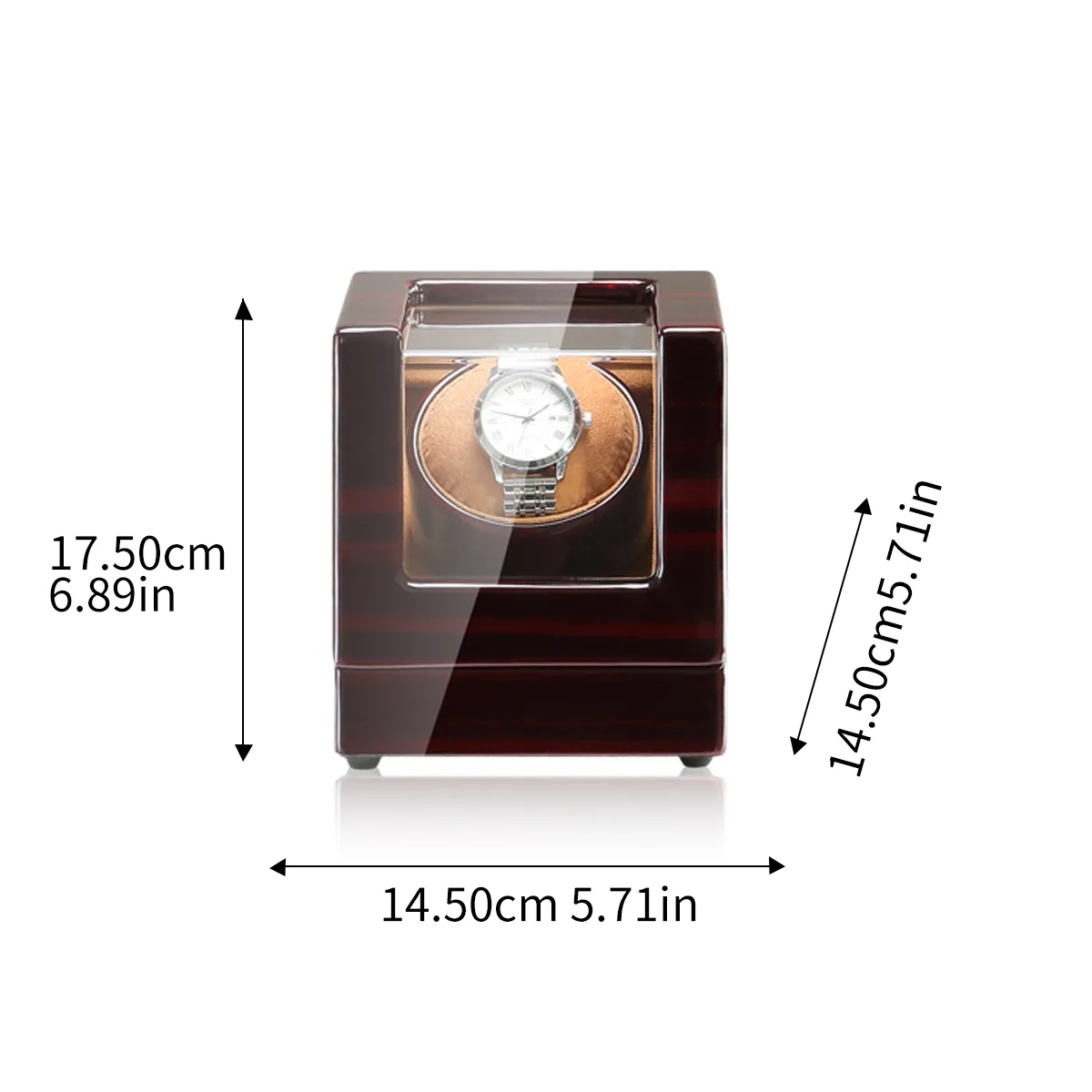 High Gloss Single Watch Winder With Display Window 6