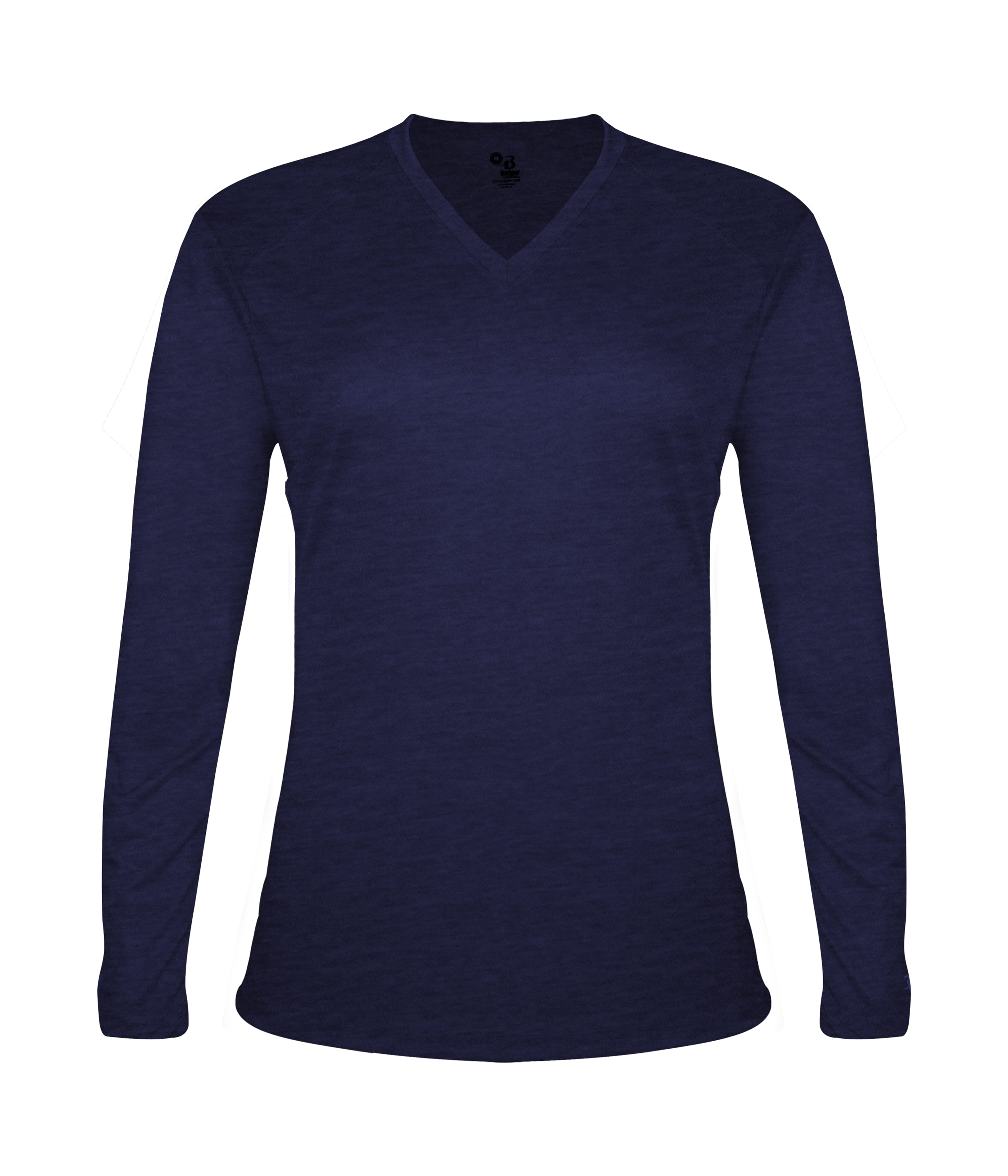 TRI-BLEND LADIES' V-NECK L/S T 12