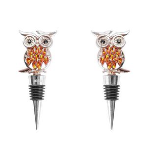 Elegant Diamonds Owl Design Alloy Wine Stopper 12