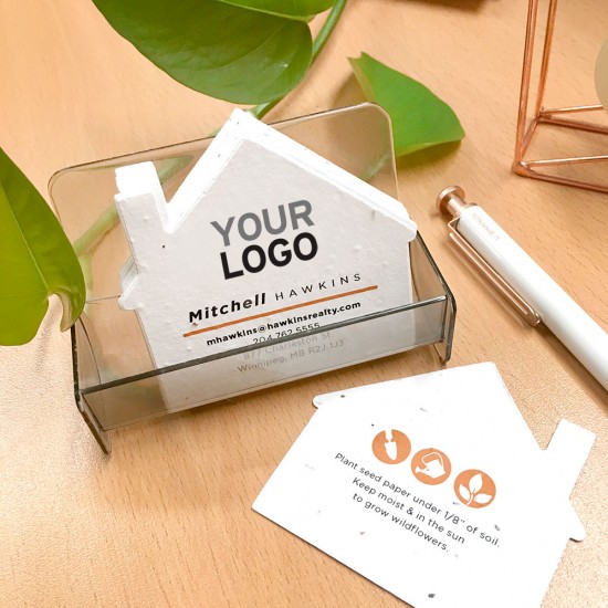 House Shape Seed Paper Business Cards 2
