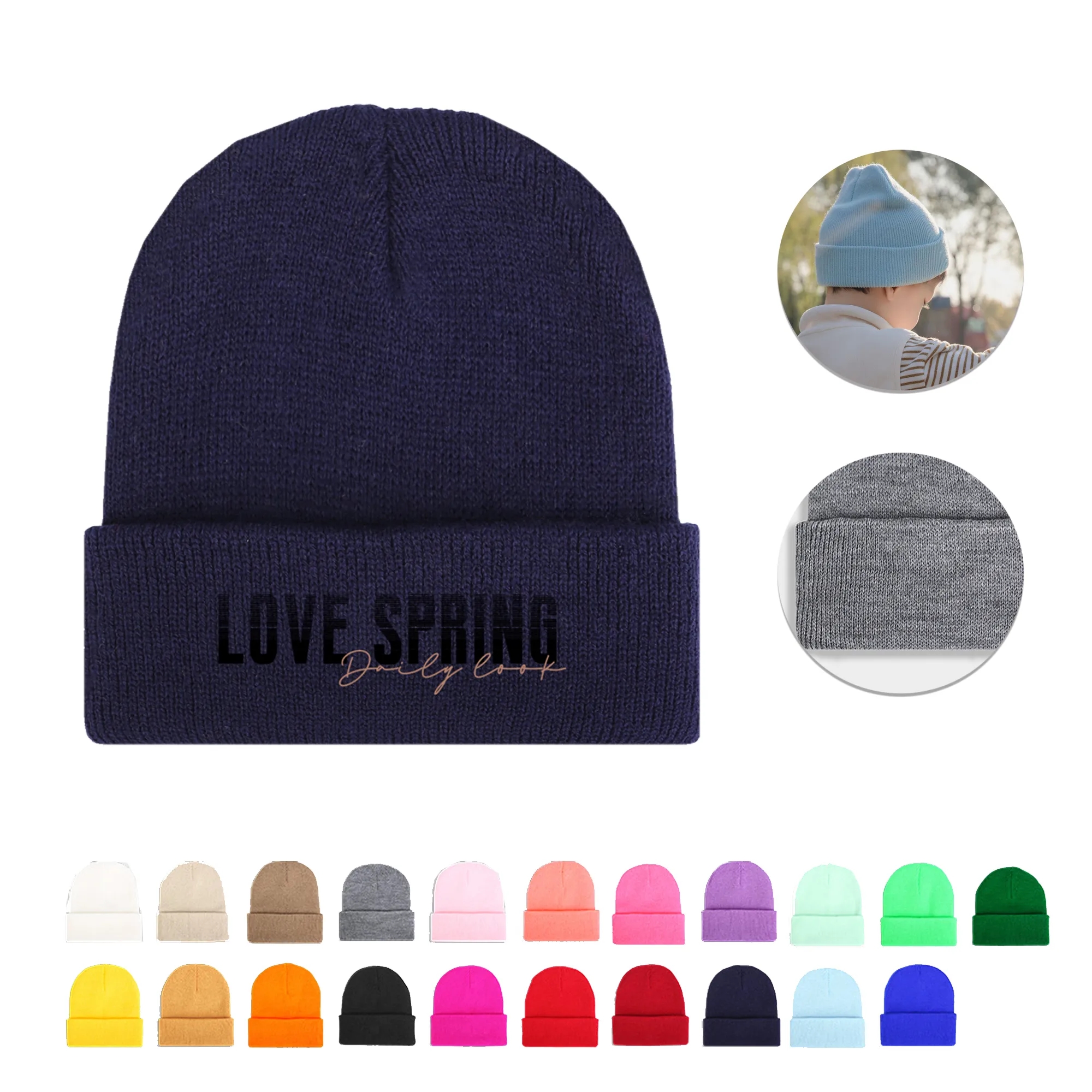 Custom Knitted Cuffed Beanie