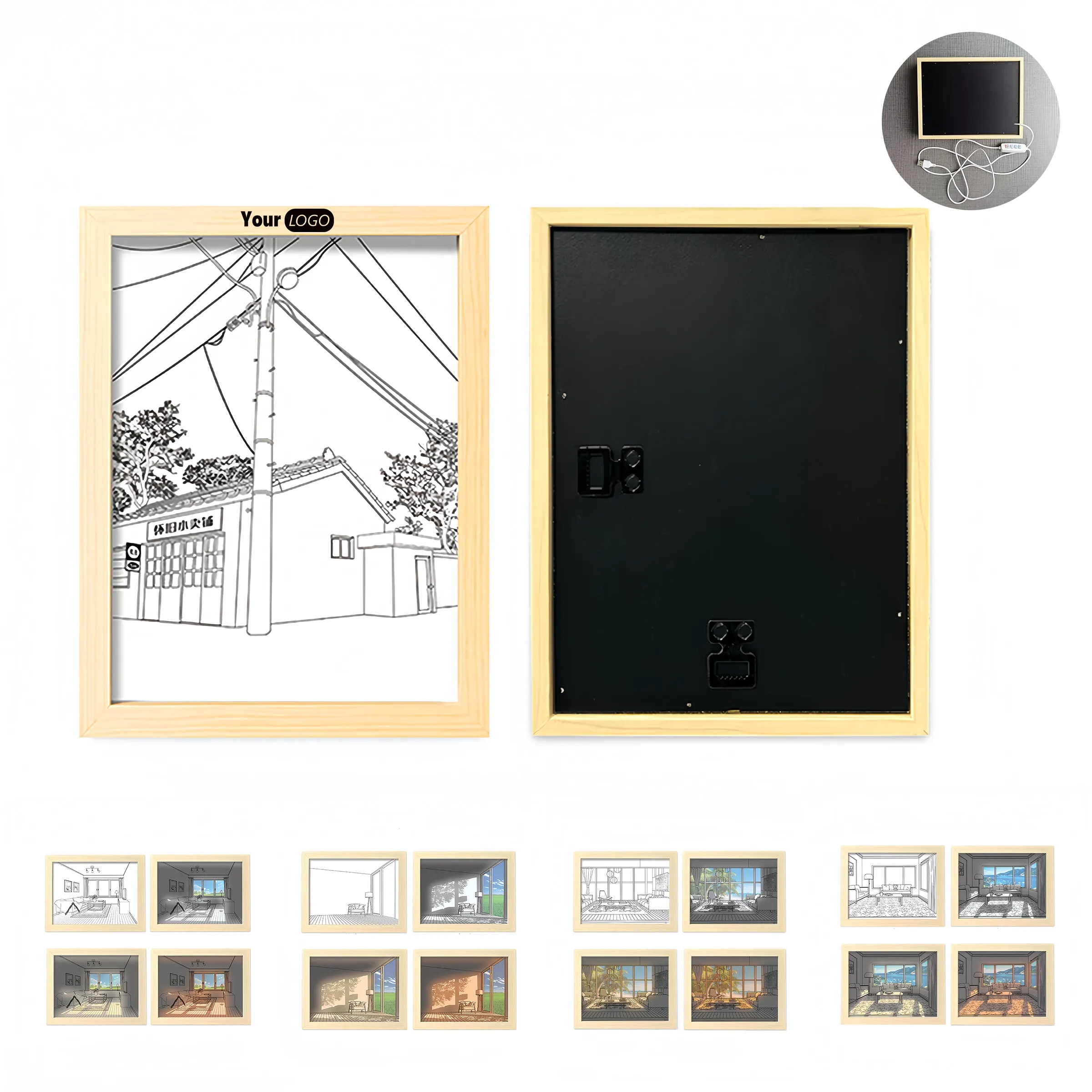 Plastic Led Illuminated Usb Decorative Painting 1