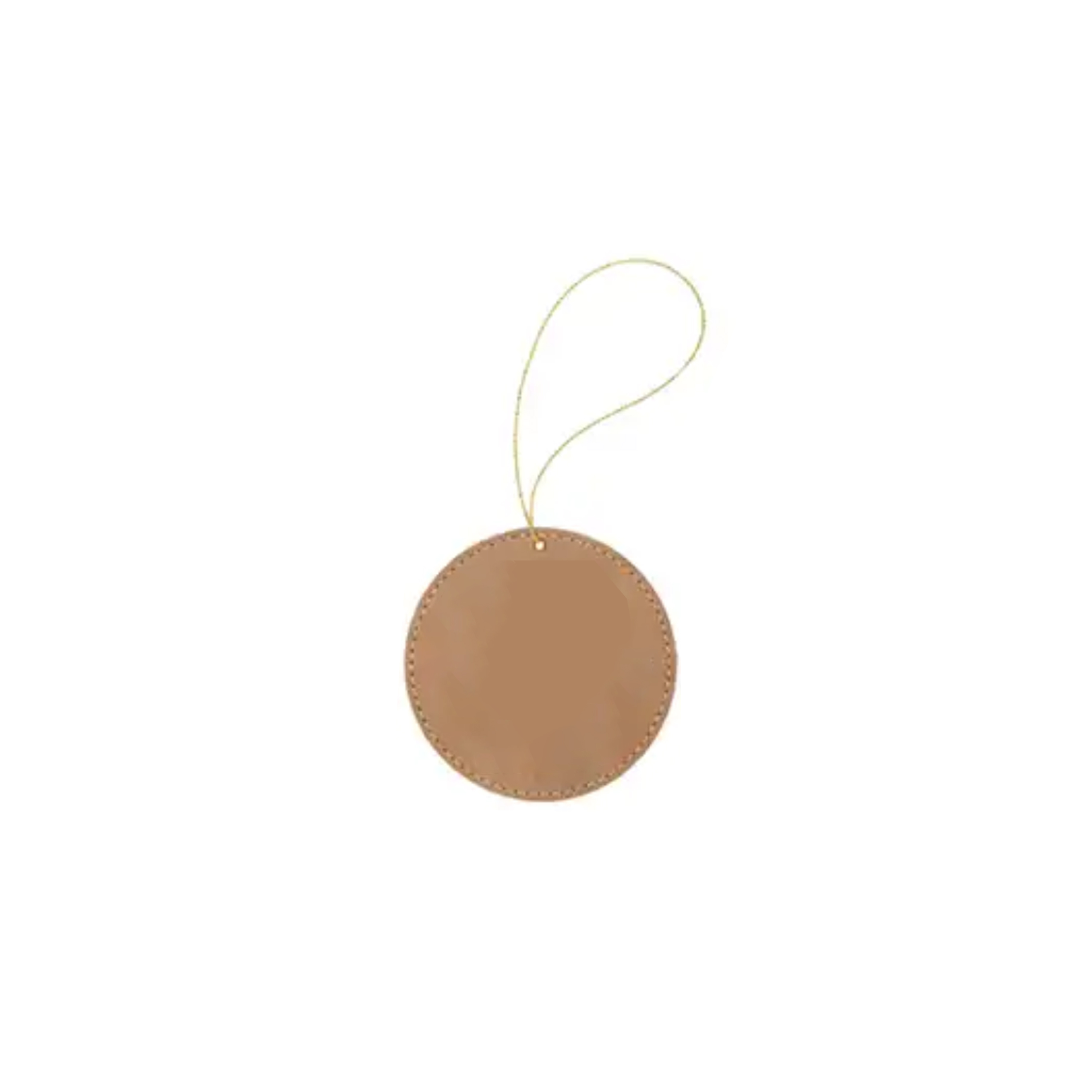 Leatherette Round Ornaments with String 10