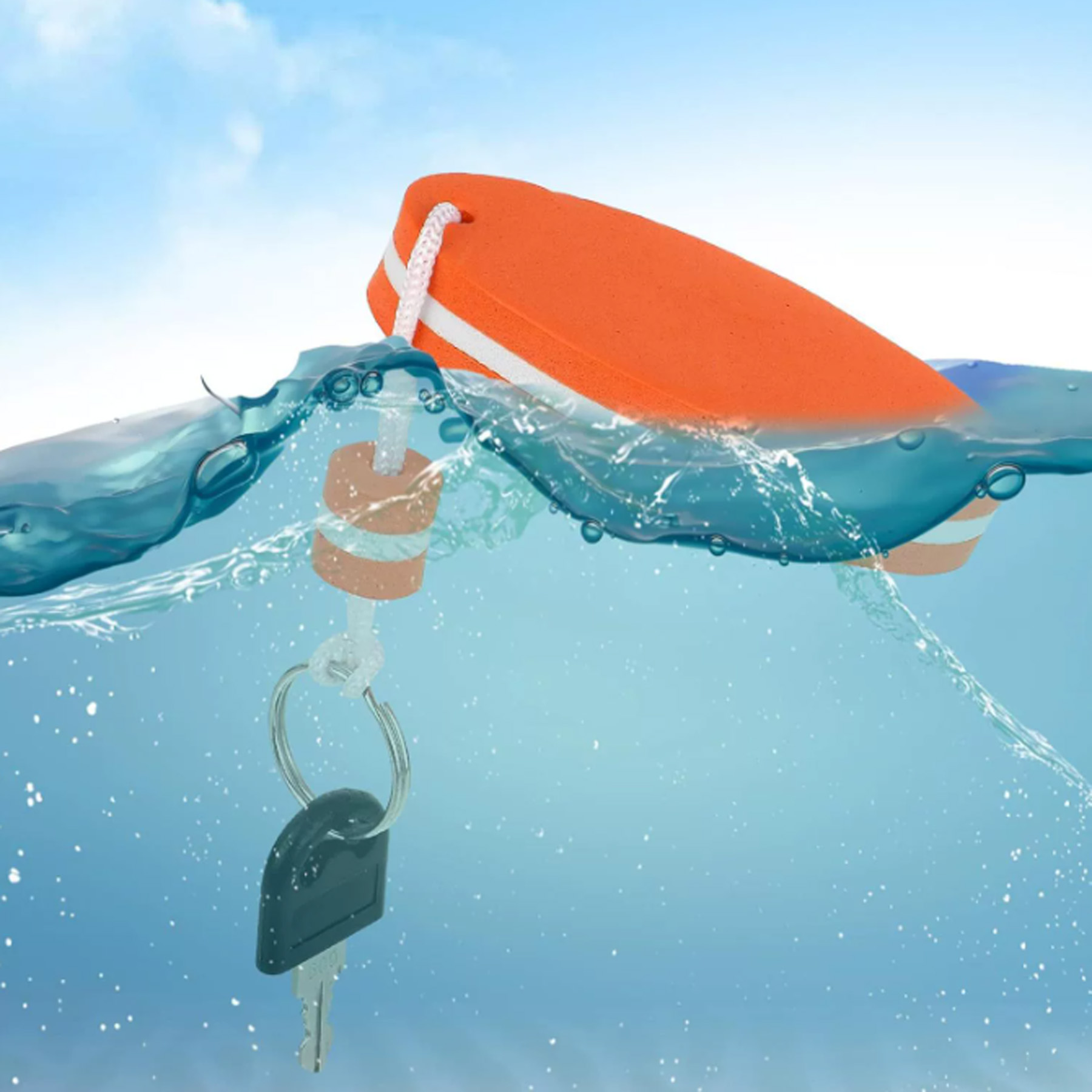 Floating Keychain with Buoy Design 9