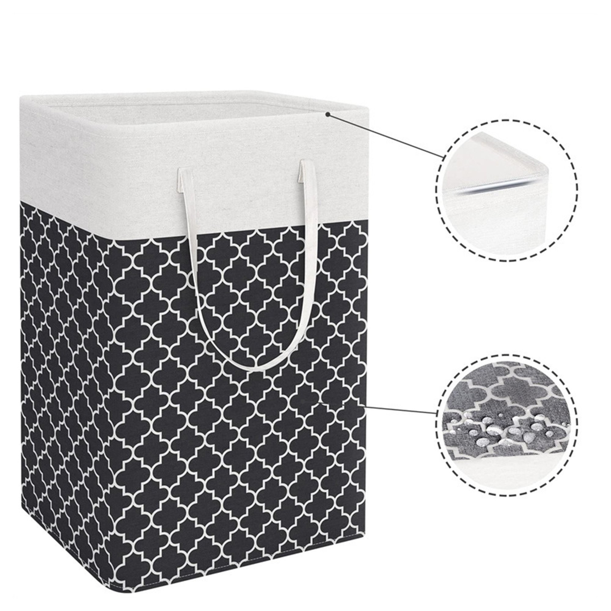 15.75"x11.81"x23.62" Collapsible Laundry Storage Basket 3