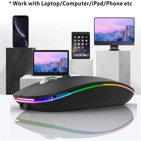 2.4GHz Rechargeable Silent Bluetooth Wireless Mouse 3